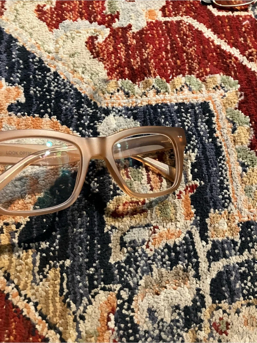 Women's Square Acetate Glasses in Light Brown